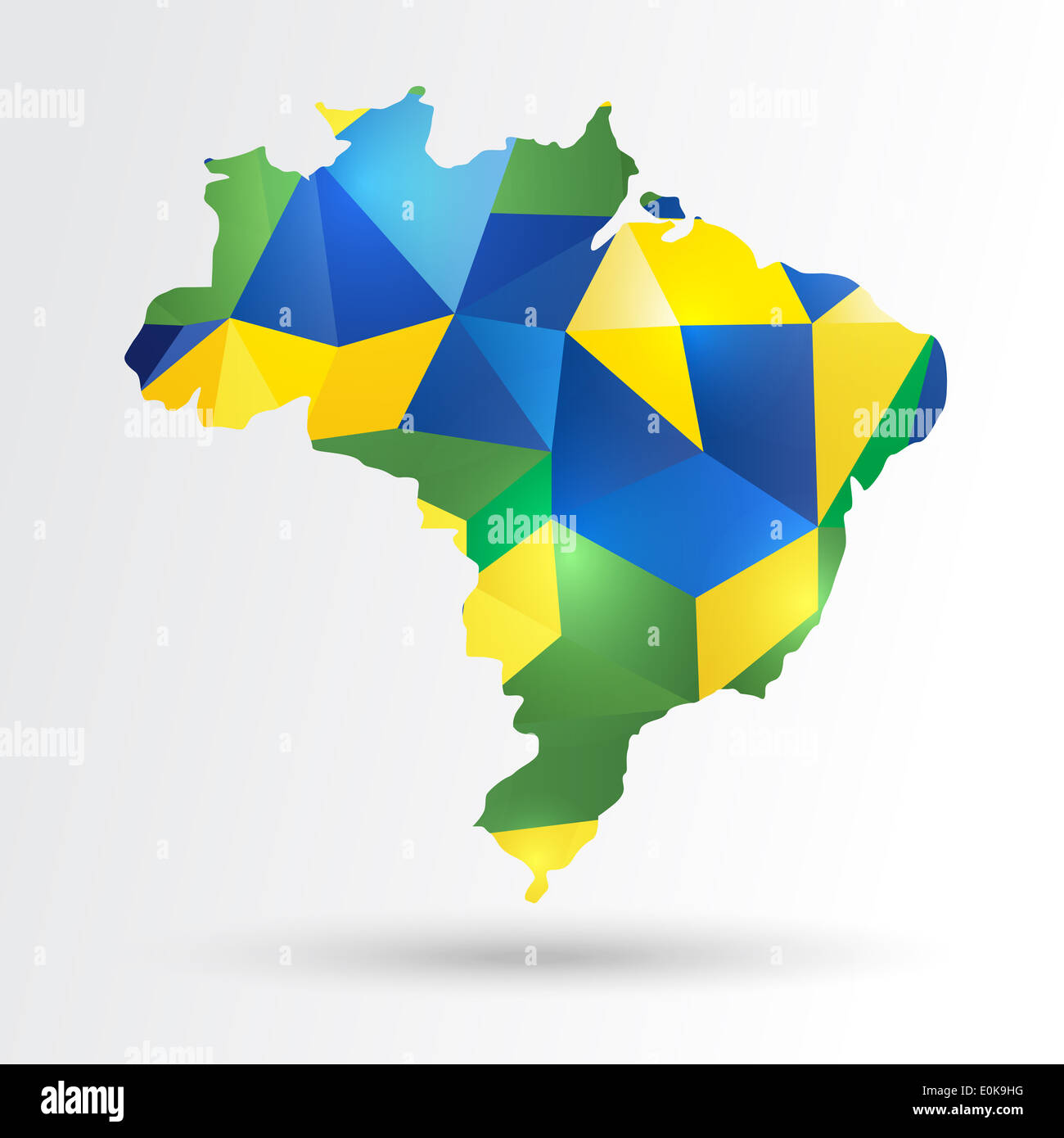 Colorful abstract Brazil map. EPS10 vector with transparency organized in layers for easy editing. Stock Photo