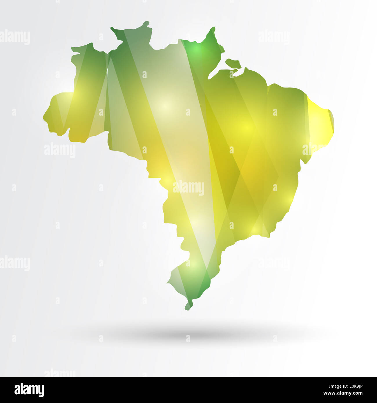 Colorful abstract Brazil map. EPS10 vector with transparency organized in layers for easy editing. Stock Photo