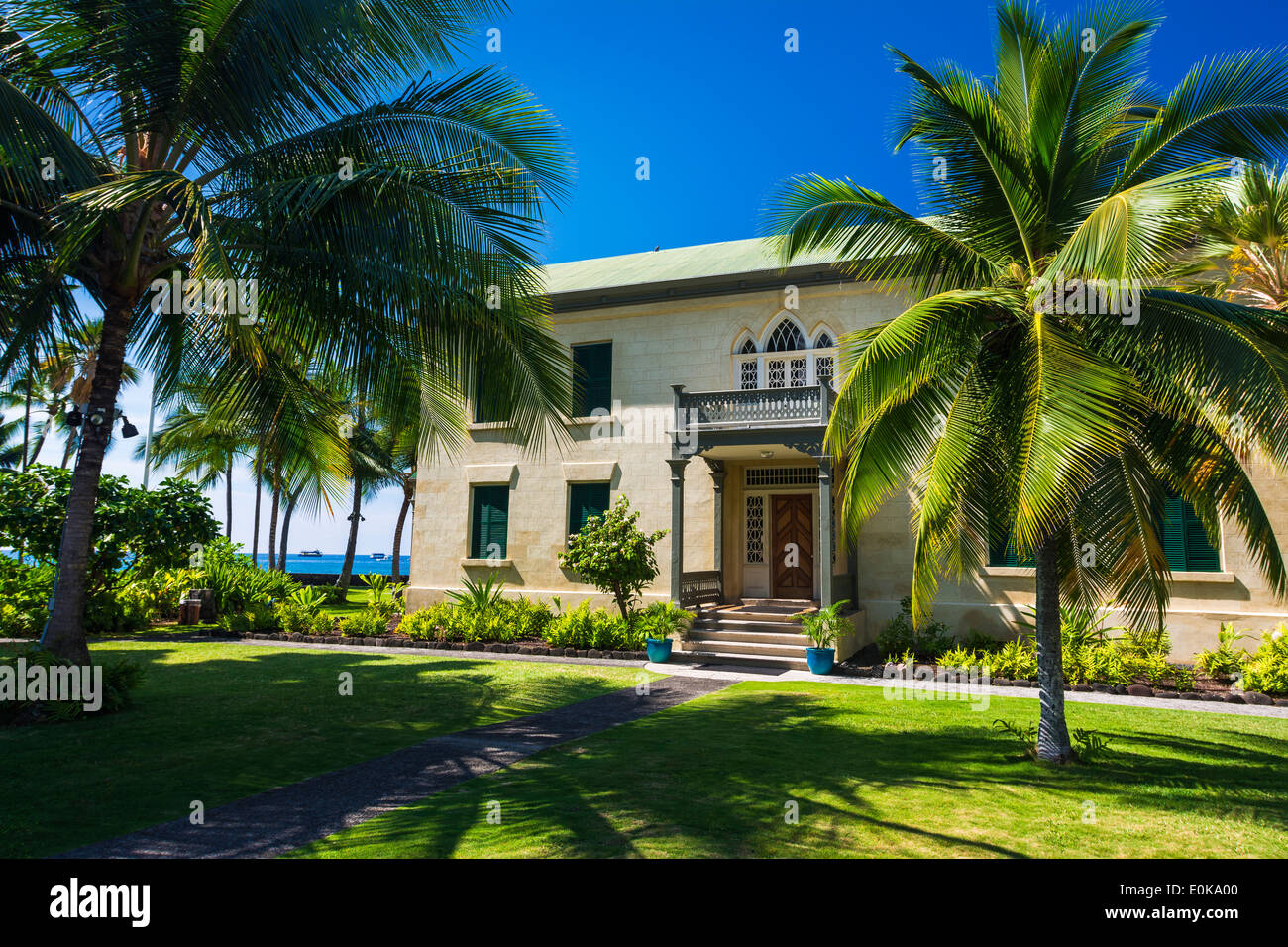 Hulihee Palace, Kailua-Kona, Hawaii, USA Stock Photo
