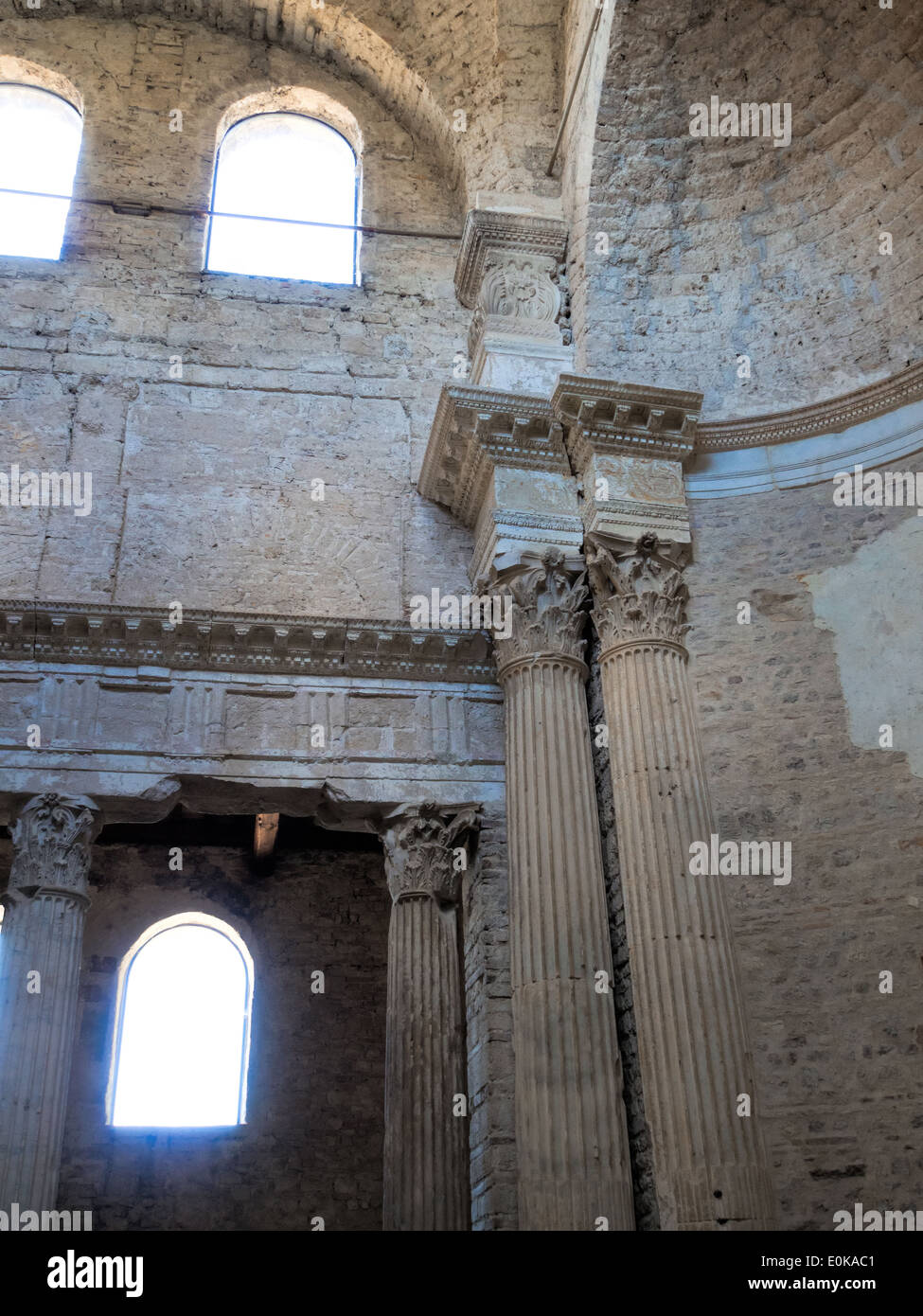 Romanesque church of San Salvatore in Spoleto, Umbria, Italy Stock Photo