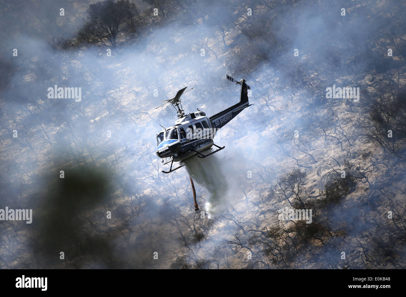 San Diego, California, USA. 15th May, 2014. A FIREFIGHTING HELICOPTER