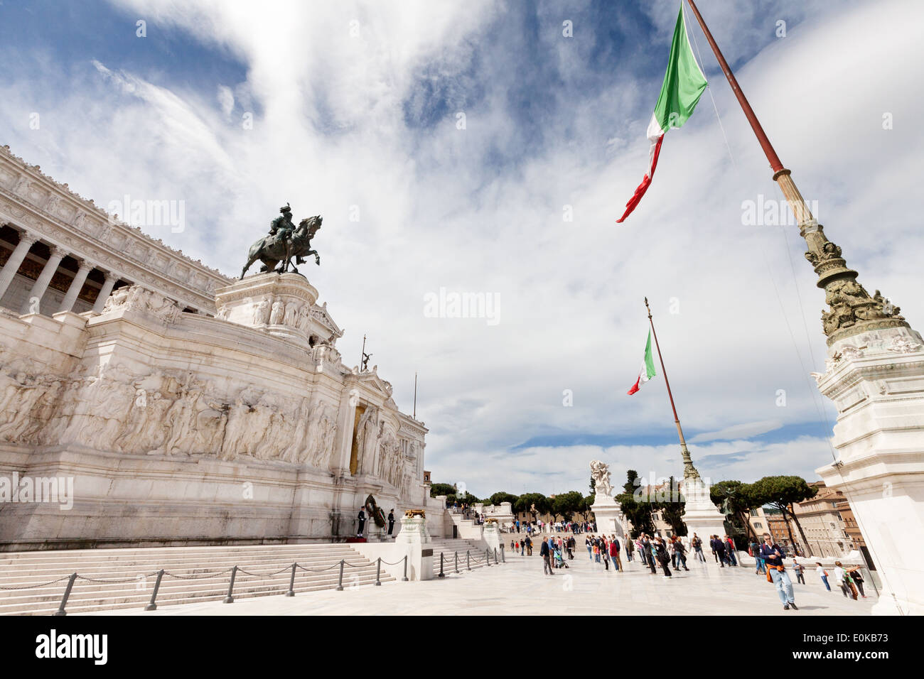 People at the Vittorio Emanuele Building, Rome, Italy Europe Stock Photo