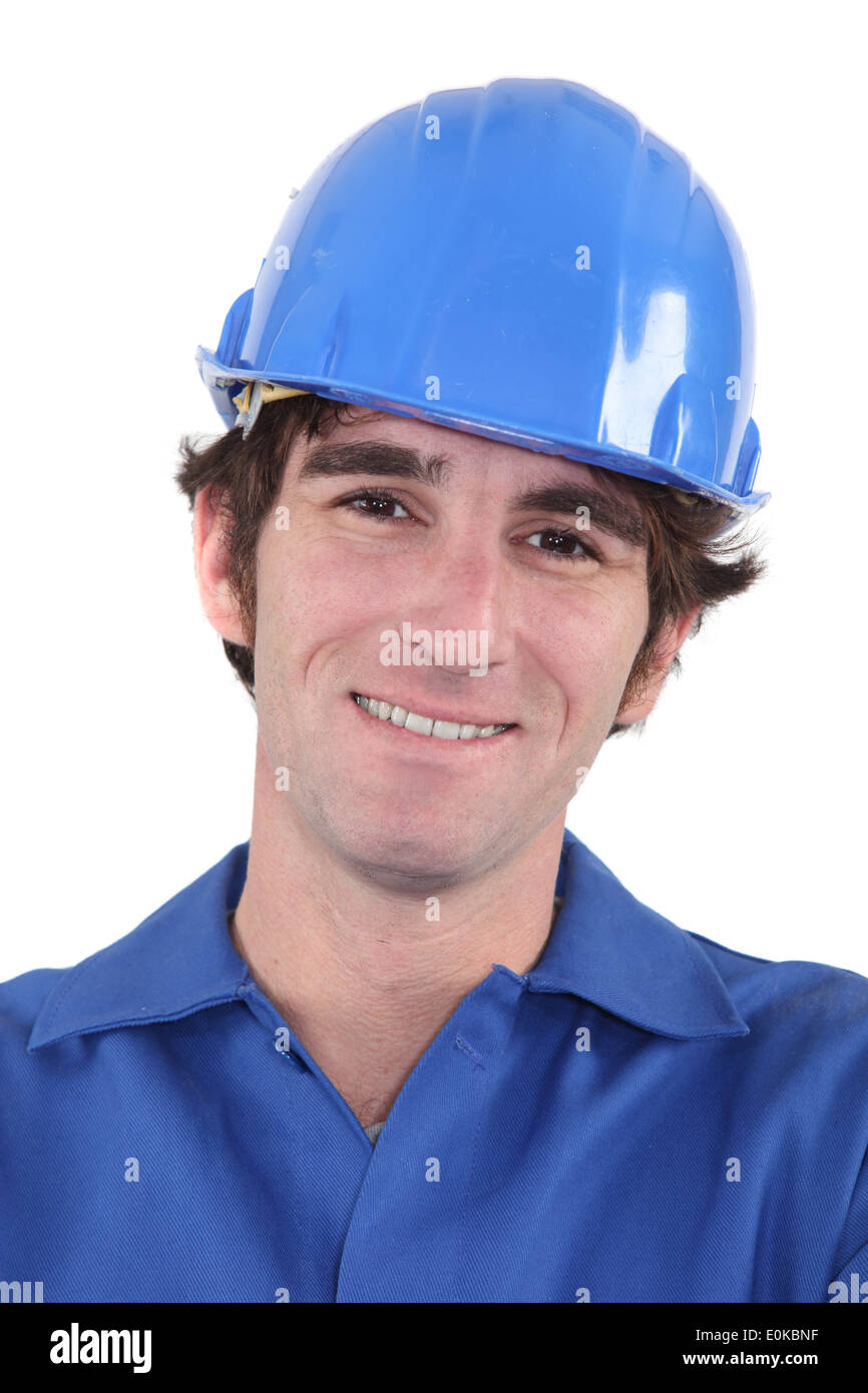 Architect wearing hard hat Stock Photo Alamy
