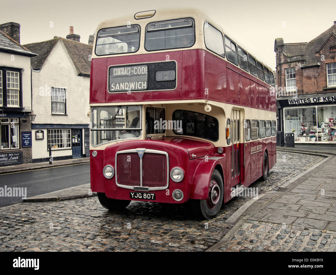 1962 AEC Bridgemaster bus of East Kent Bus company in Sandwich Kent UK Stock Photo