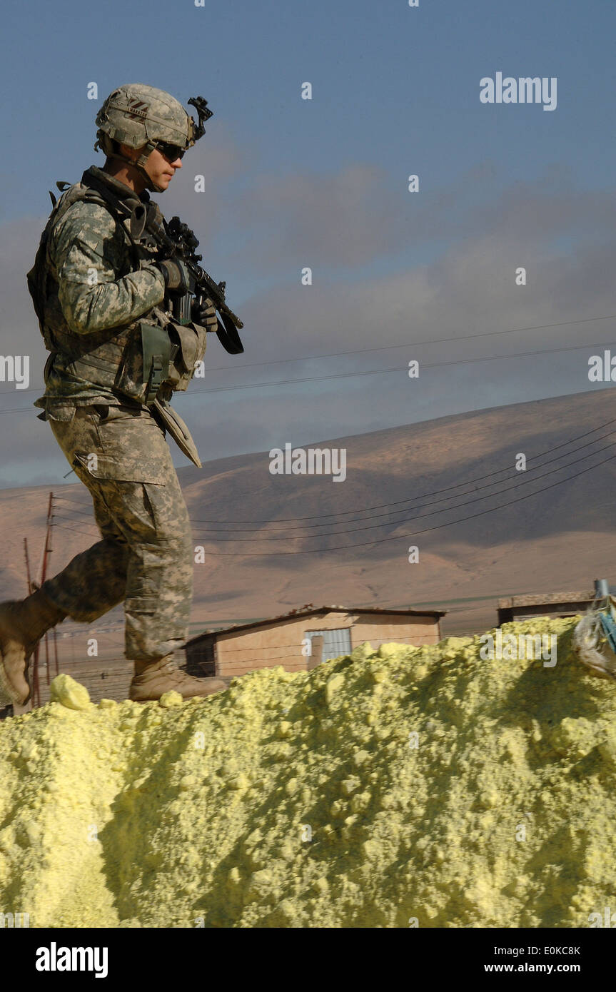 U.S. Army Cpl. Alexander Marston, assigned to Delta Company, 1st Battalion, 64th Armored Regiment, 2nd Brigade Combat Team, 3rd Stock Photo