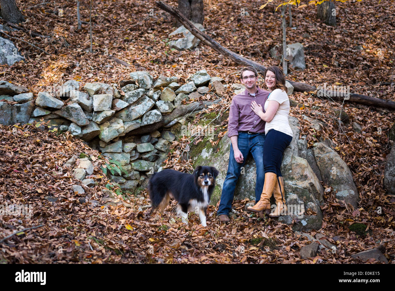 Beautiful Couple on a Farm Stock Photo - Alamy