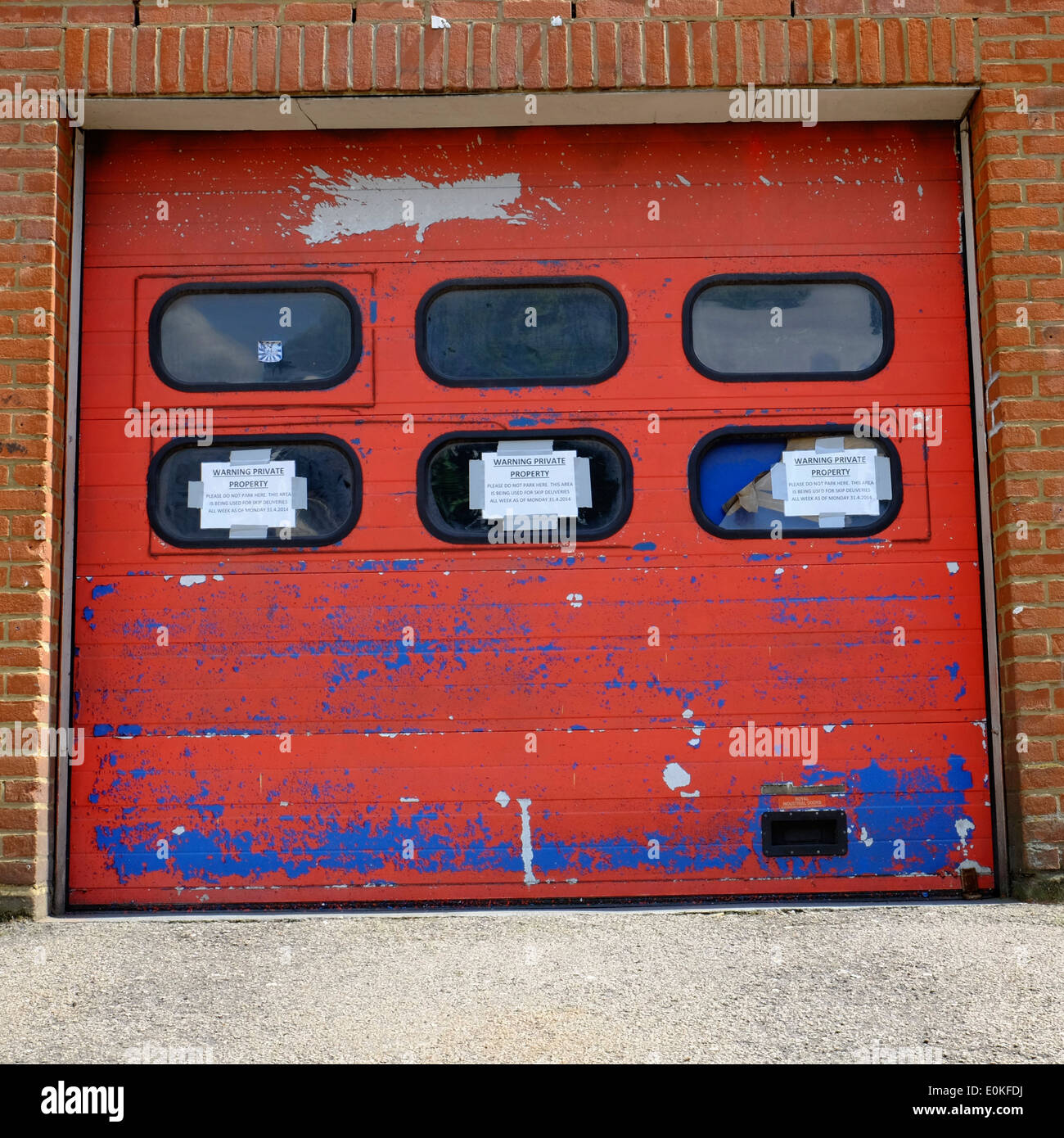 Red Garage Door Stock Photo 69270702 Alamy