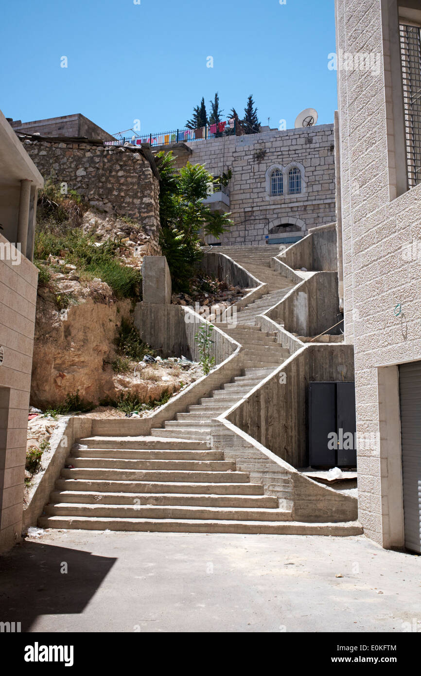 Interesting stairway in Bethlehem, Israel, West Bank Stock Photo