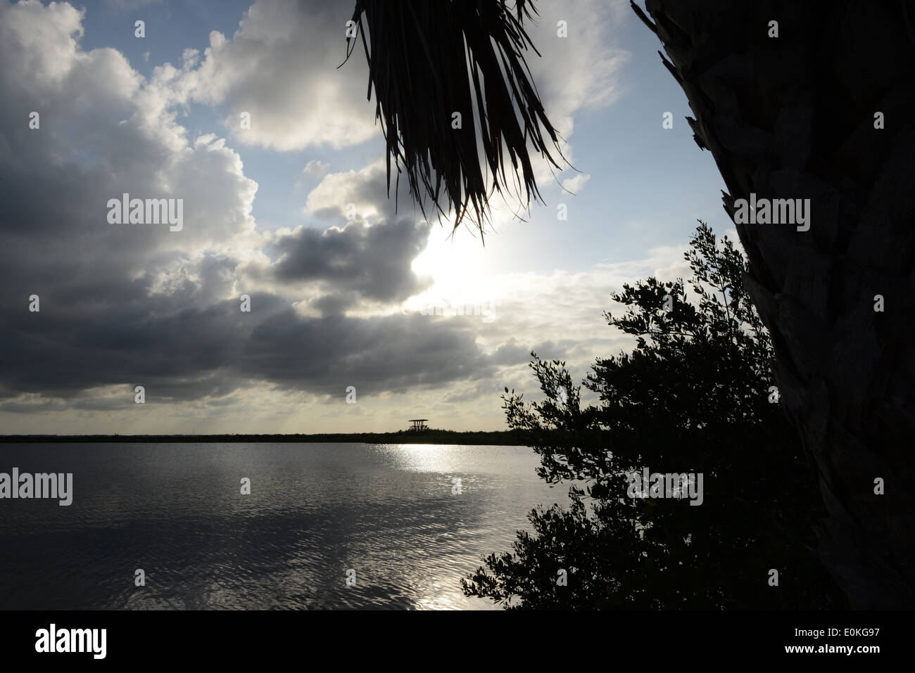 Observation tower at the Merritt Island National Wildlife Refuge on the ...