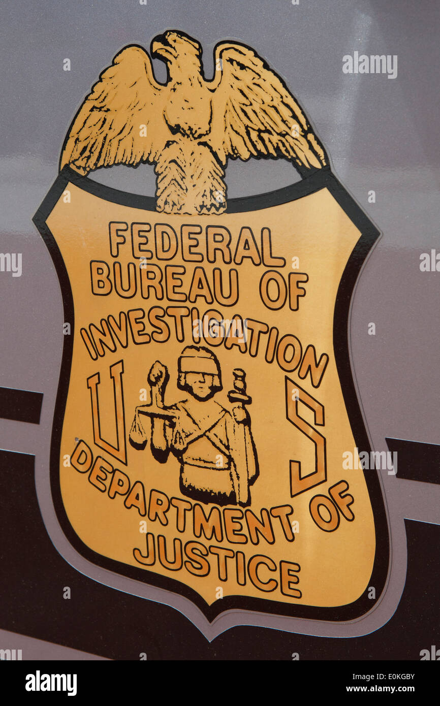 US FBI / DOJ shield Stock Photo