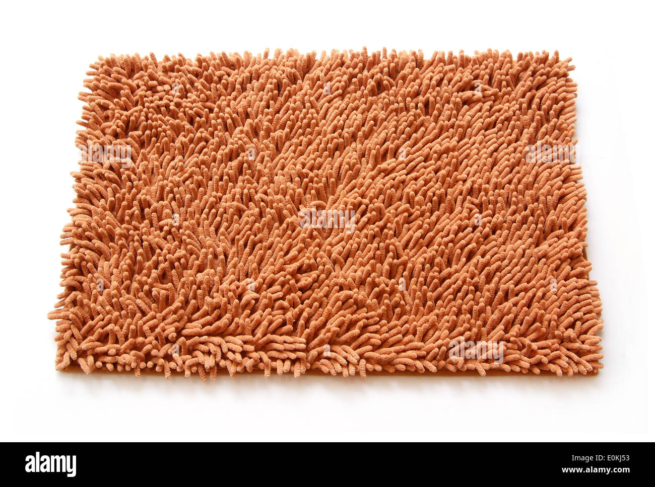 Brown doormat for clean and wipe foot on white background Stock Photo