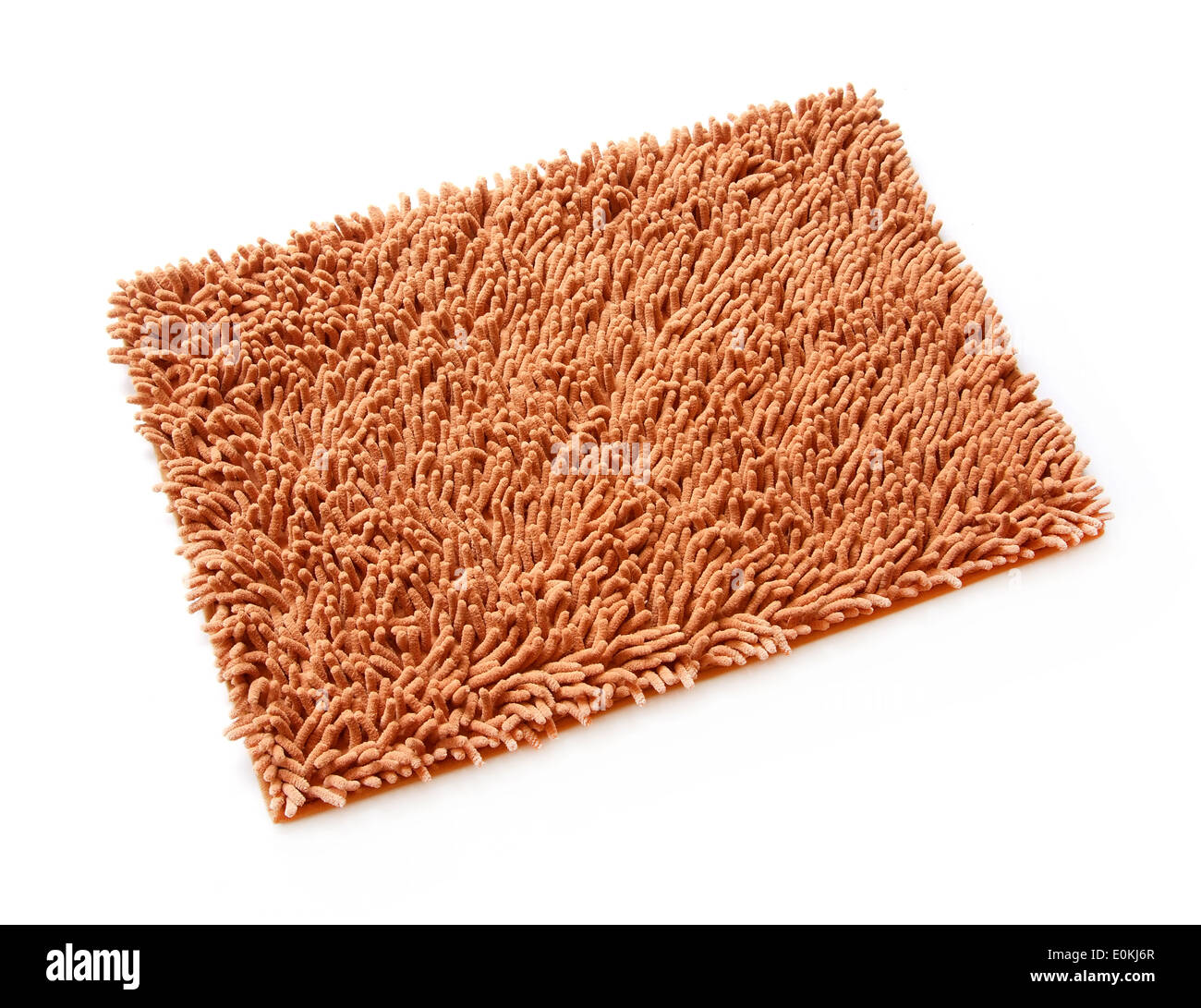Brown doormat for clean and wipe foot on white background Stock Photo