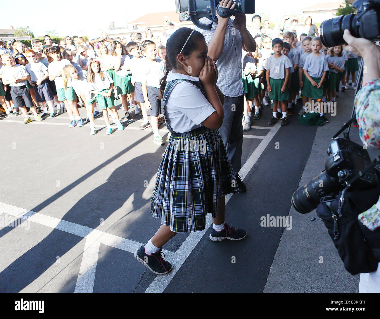 Los Alamitos, CA, USA. 14th May, 2014. Eightyearold Olivia Cesneros