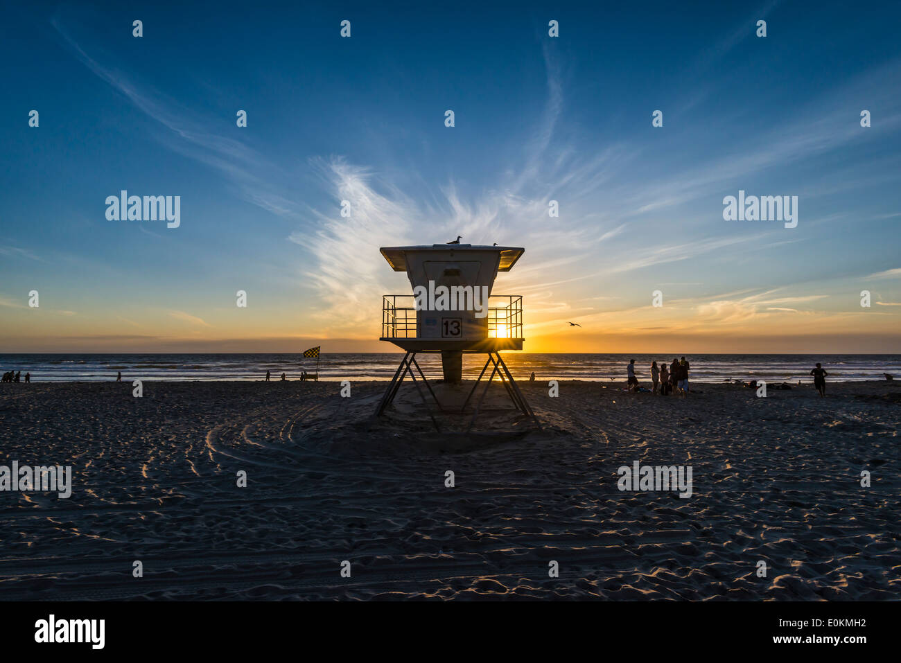 Coastal sunset at Mission Beach. San Diego, California, USA Stock Photo Alamy