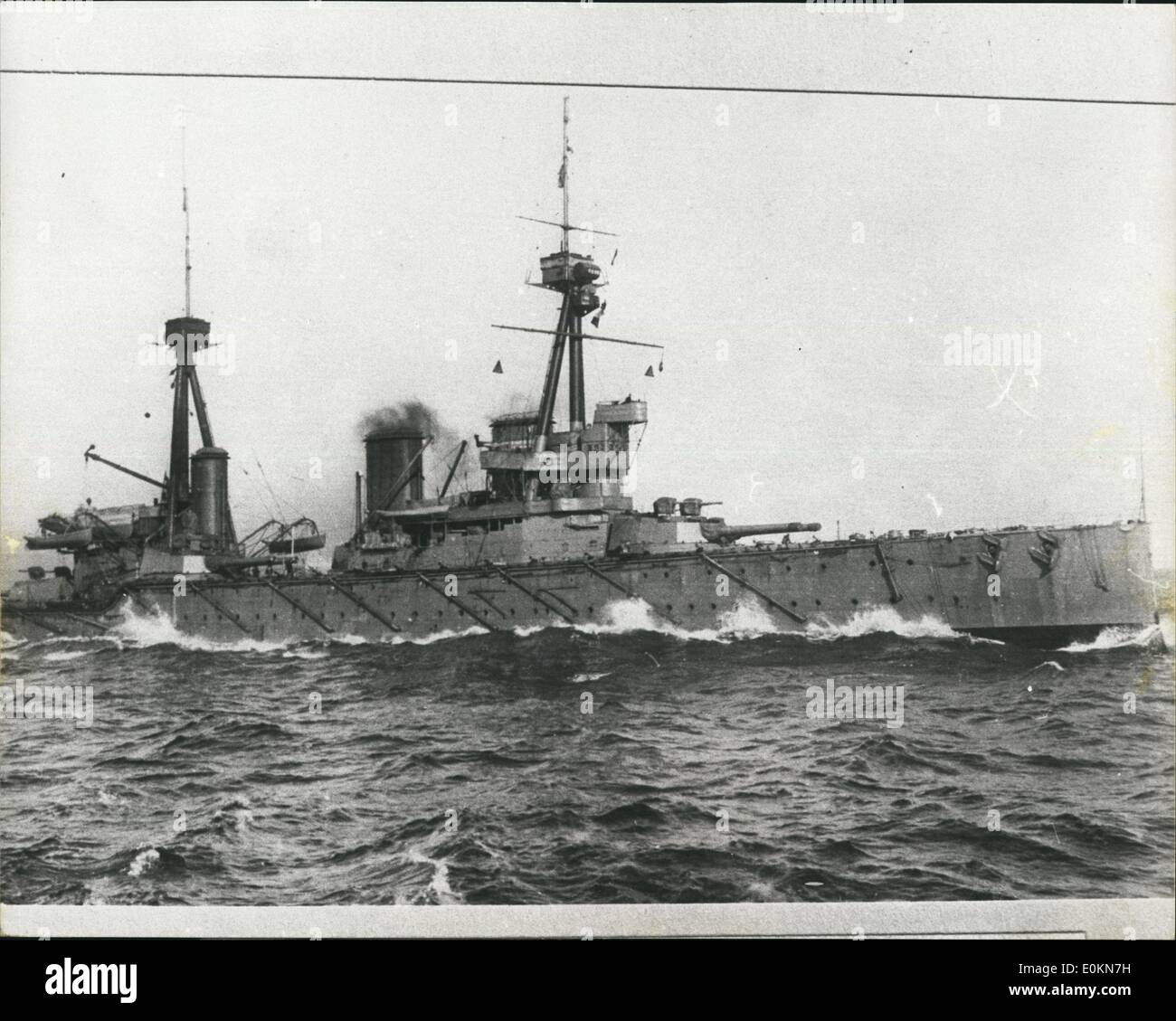 Dec. 00, 1919 - First World War. Photo shows H.M.S.Inflexible (1919), Dreadnought class. Stock Photo