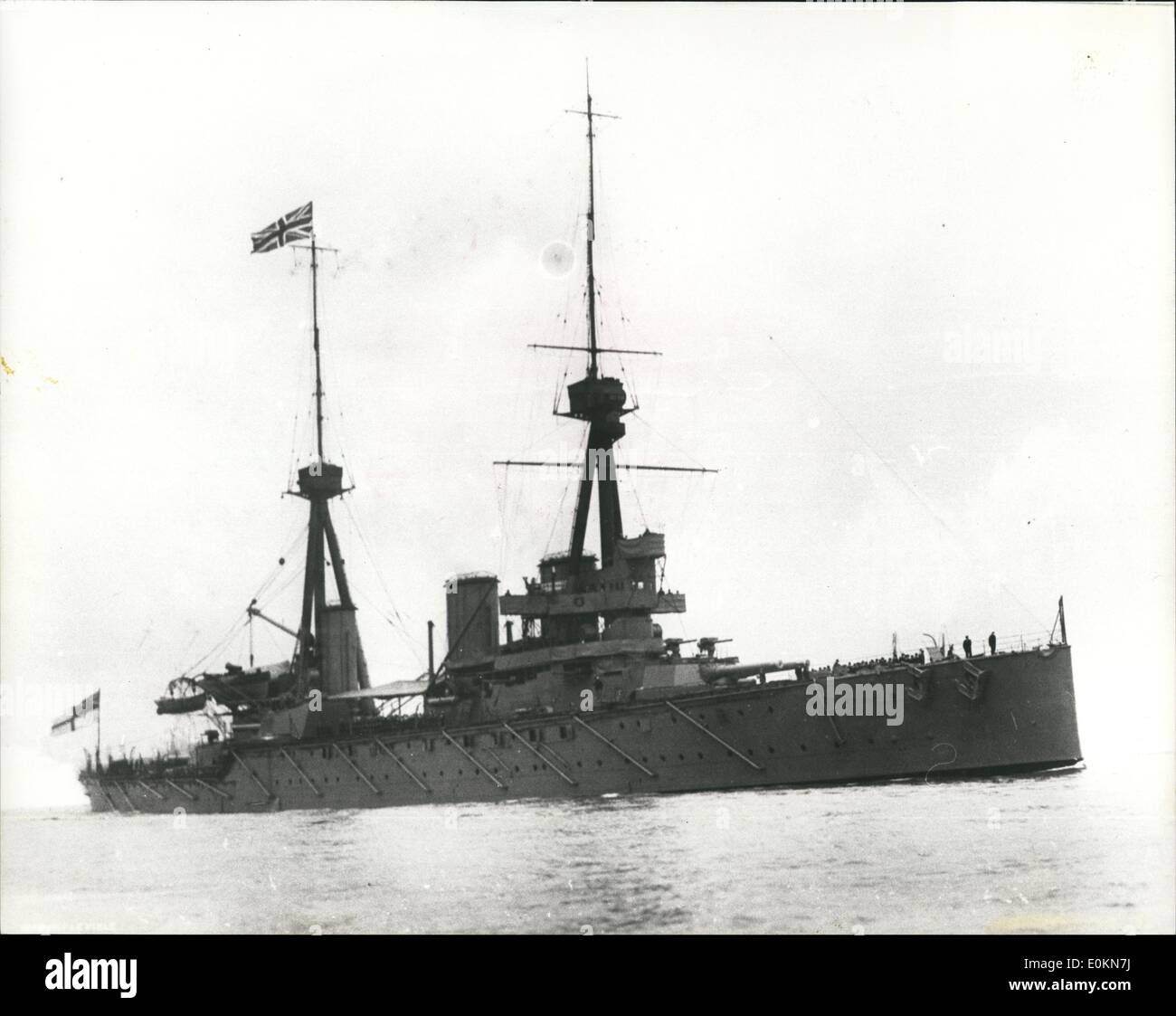 Dec. 00, 1919 - First World War. Photo shows H.M.S. Inflexible (1919), Dreadnought class. Stock Photo