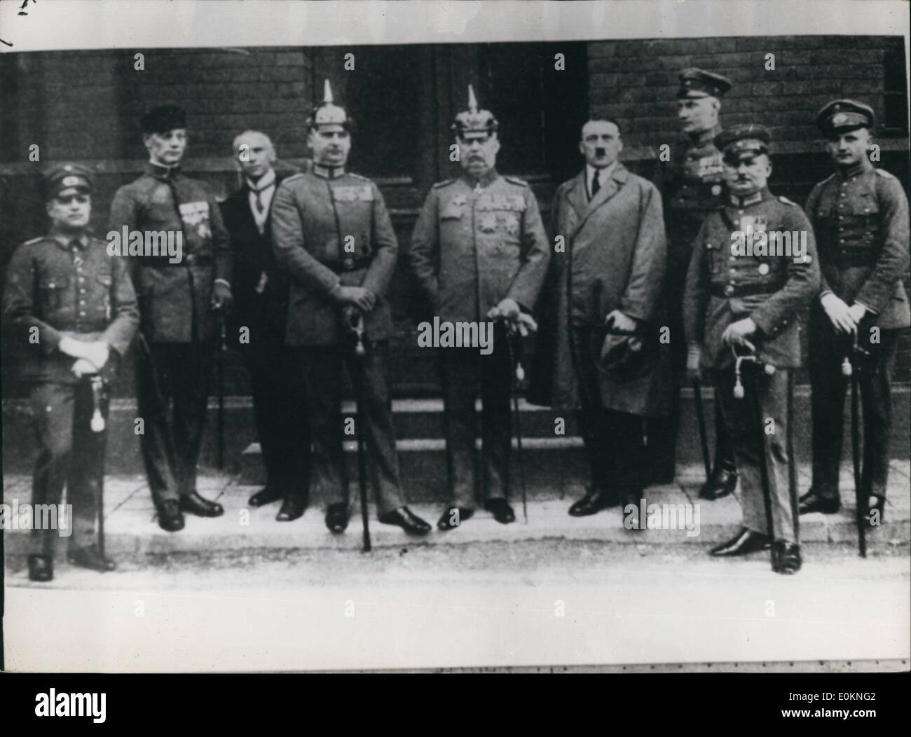 Jan. 1, 1930 - ADOLF HITLER and German general ERIC LUDENDORF center exact date unknown Stock Photo