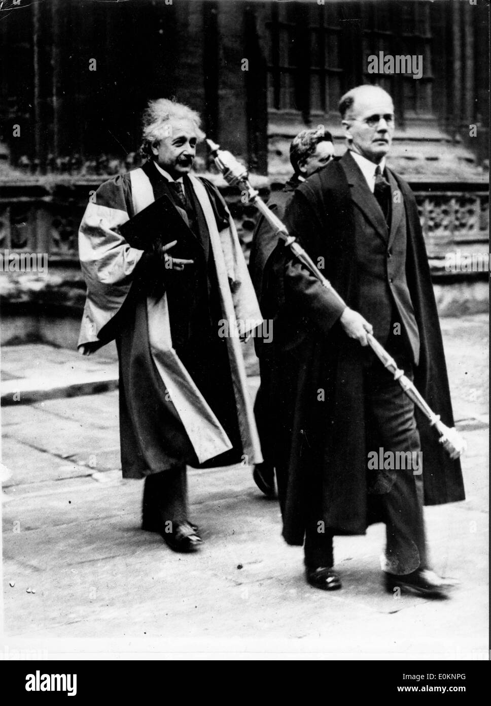 Professor Albert Einstein visiting the University of Oxford Stock Photo