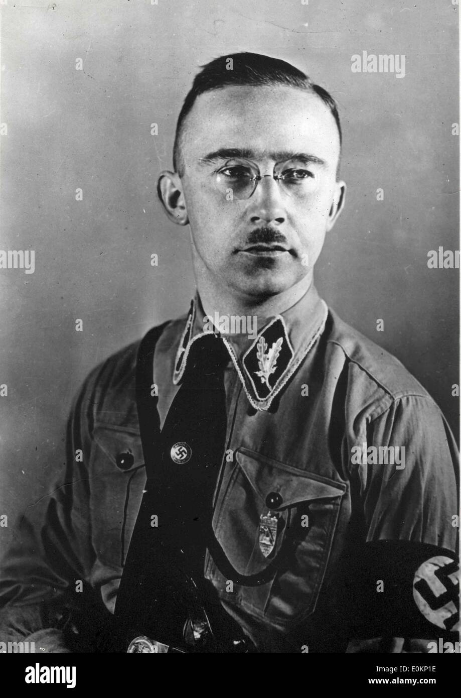 Portrait of Nazi commander Heinrich Himmler Stock Photo