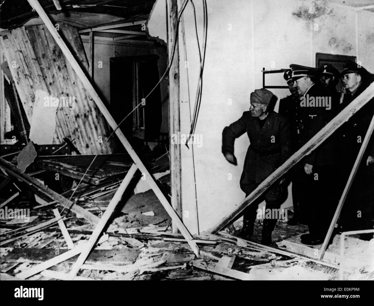 Damage caused by bomb Stock Photo