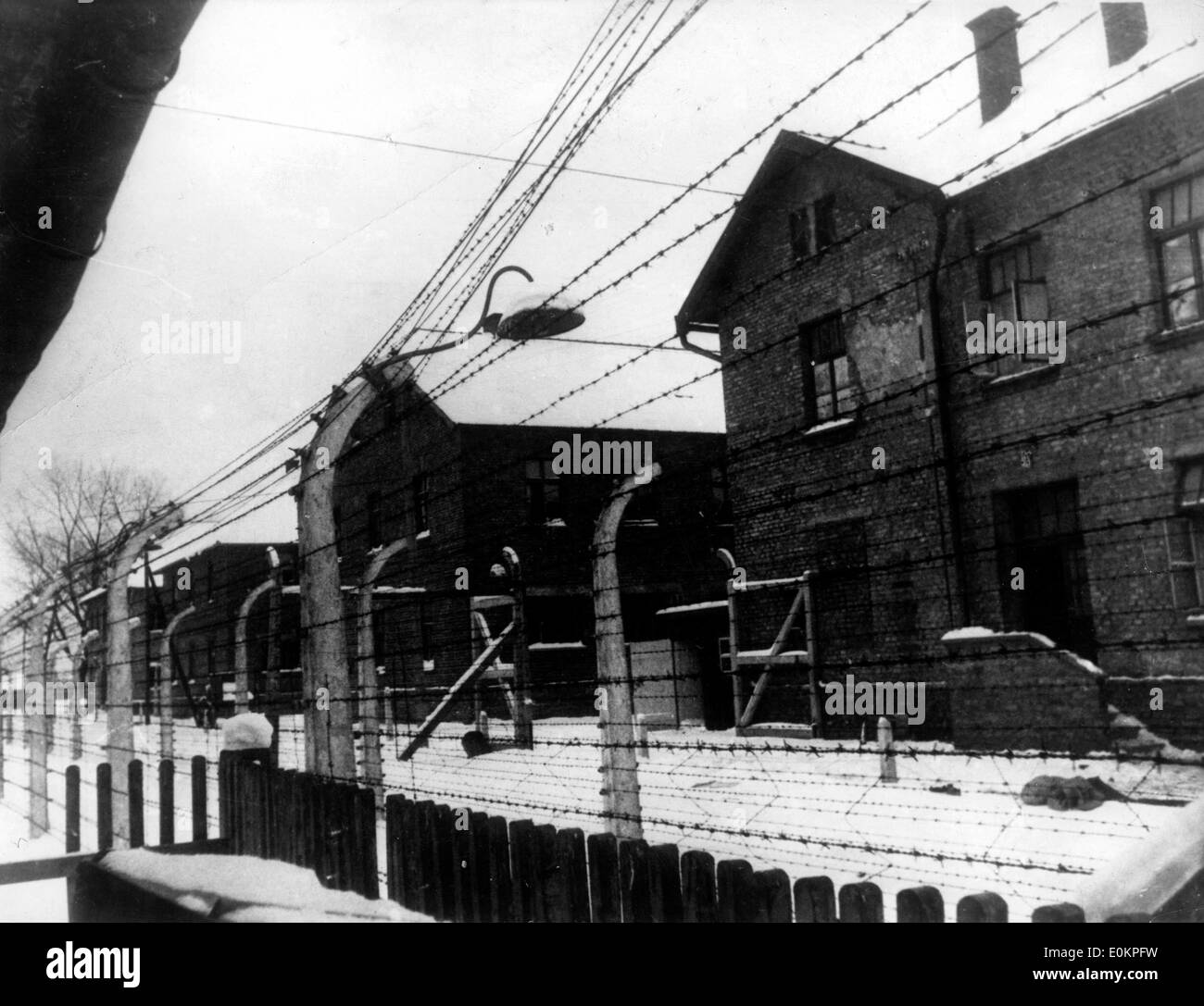 Auschwitz concentration camp Stock Photo