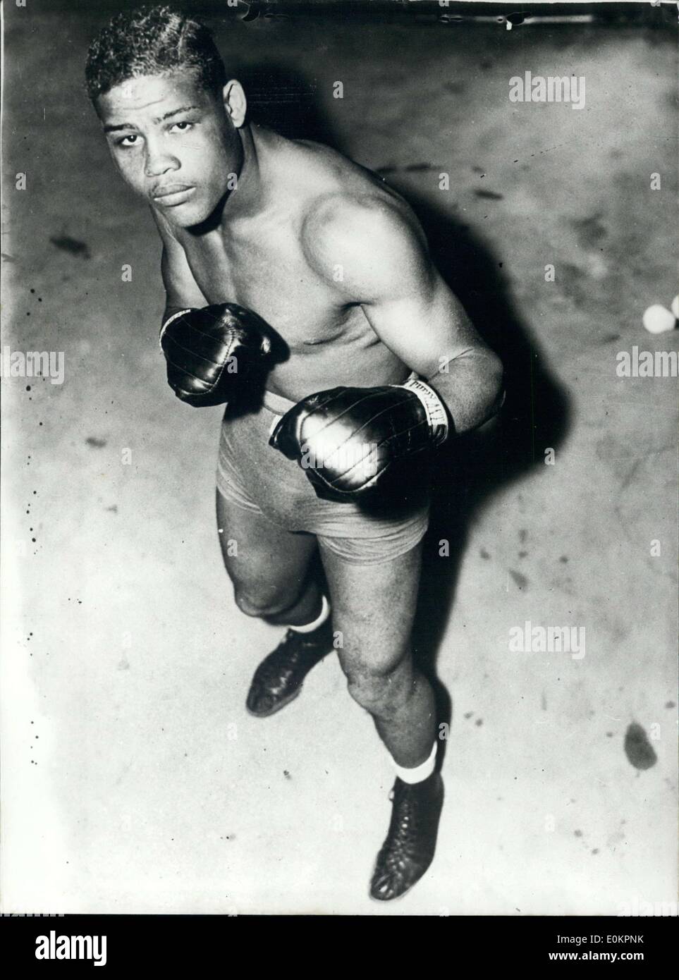 Aug. 30, 1937 - Boxer Joe Louis Black Bombadier Action Shot Against ...