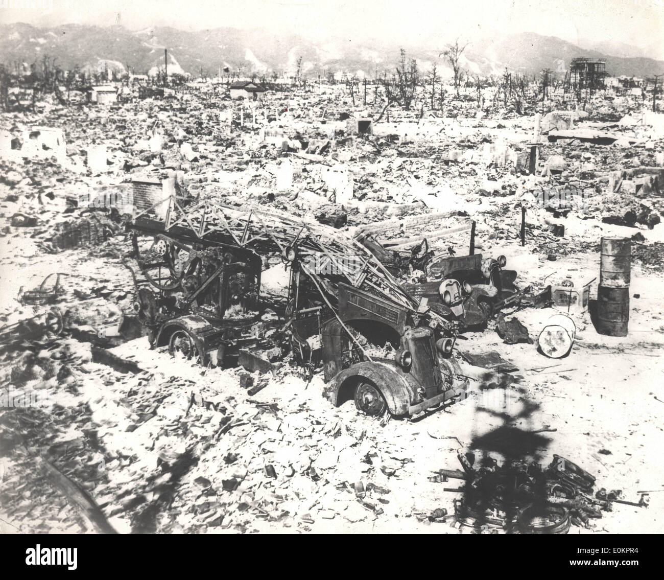 Hiroshima, Japan after atomic bombing Stock Photo
