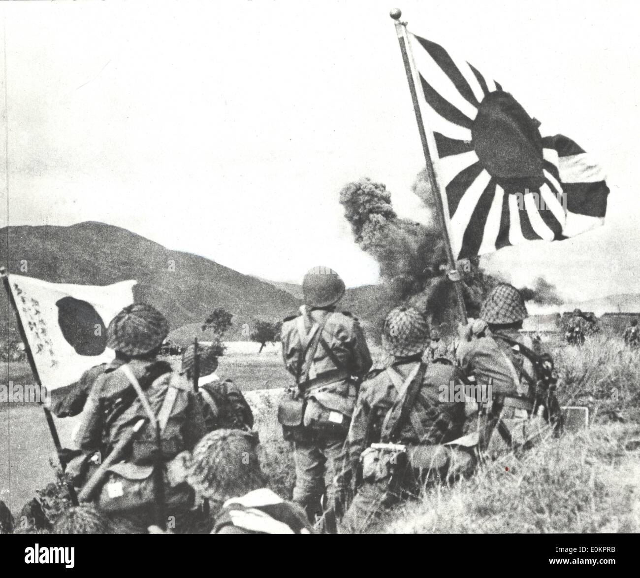 Japanese Marines at the Battle of Baatan Stock Photo
