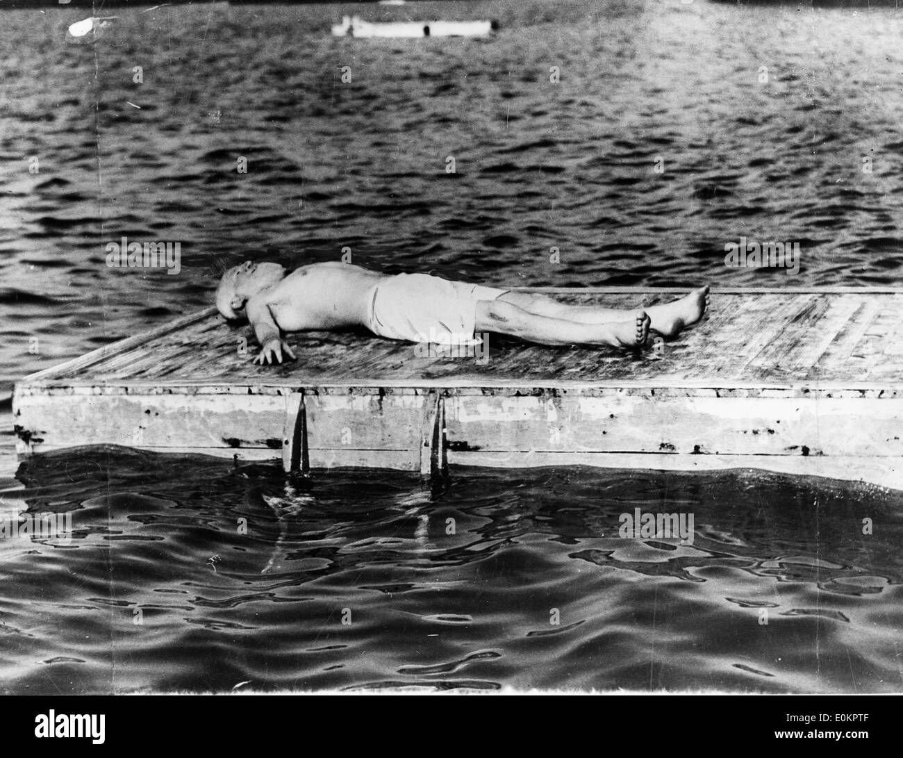 Playwright George Bernard Shaw swimming Stock Photo