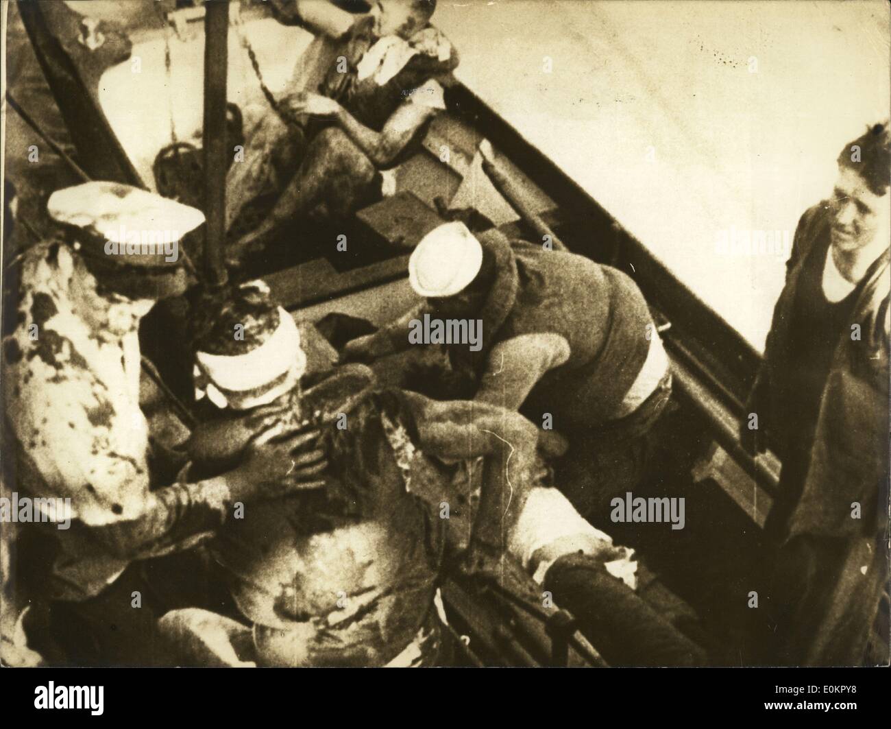 Dec. 12, 1937 - Nanjing, China - The USS Panay incident was a Japanese attack on the American gunboat Panay while she was anchored in the Yangtze River outside Nanking (now known as Nanjing). Stock Photo
