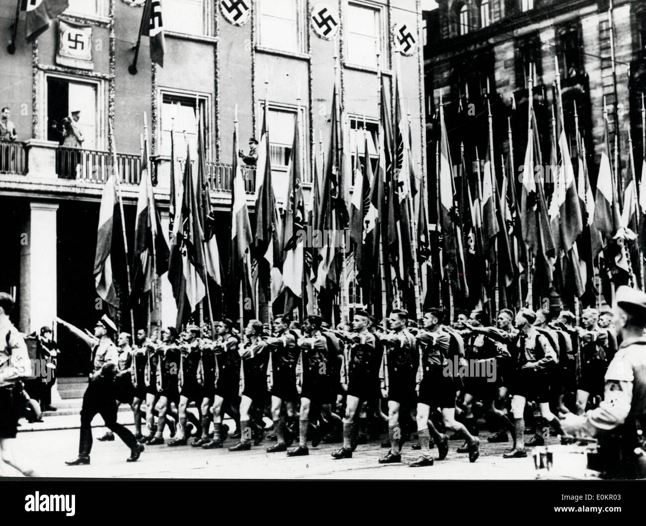 Hitler Youth at a Nazi congress in Nuremberg Stock Photo