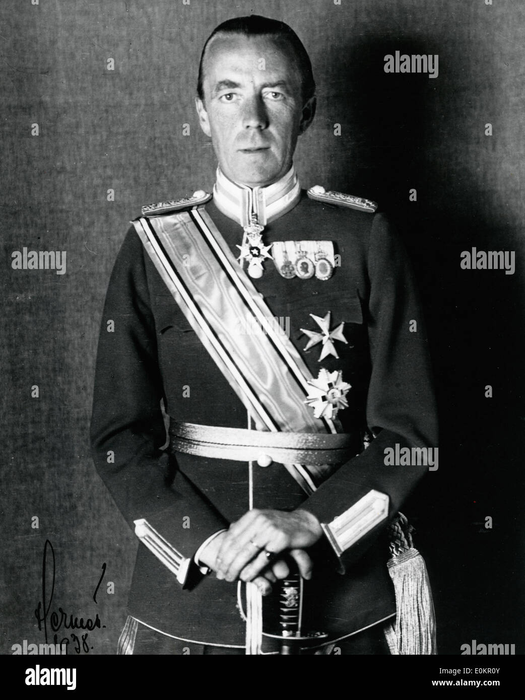 Portrait of Count Folke Bernadotte the United Nations Mediator Stock Photo