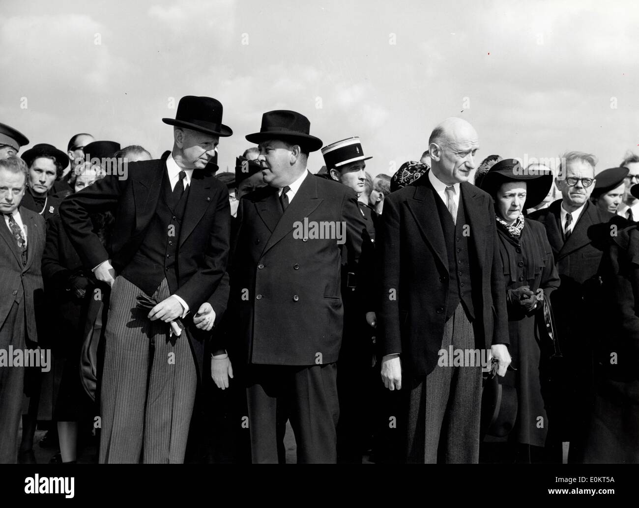 Sep 21, 1948; Jerusalem, Israel; The memorial service COUNT FOLKE BERNADOTTE the UN Mediator in Palestine and COLONEL SEROT. Stock Photo