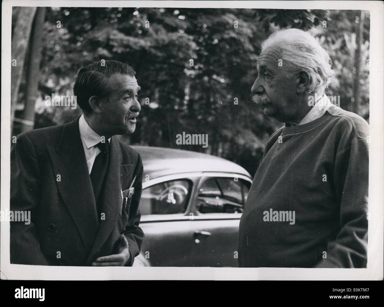 Jan 1, 1950 - The G.O.M of Princeton: No amount of persuasion would make professor Einstein give an interview. He is pleased to Stock Photo