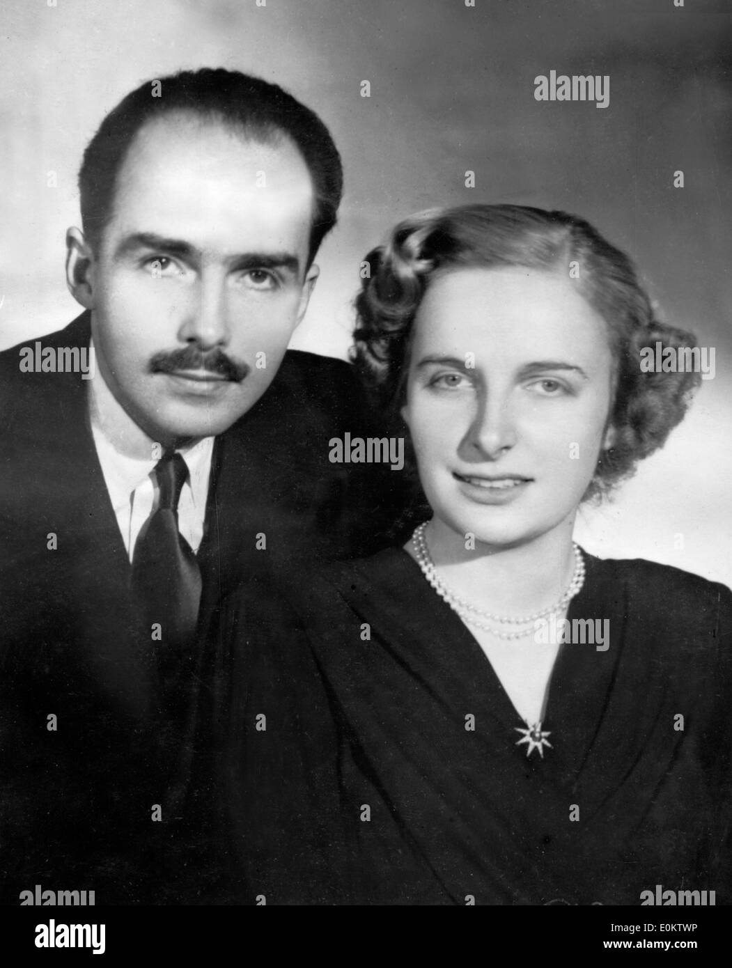 Engagement photo of Otto von Habsburg and Princess Regina Stock Photo