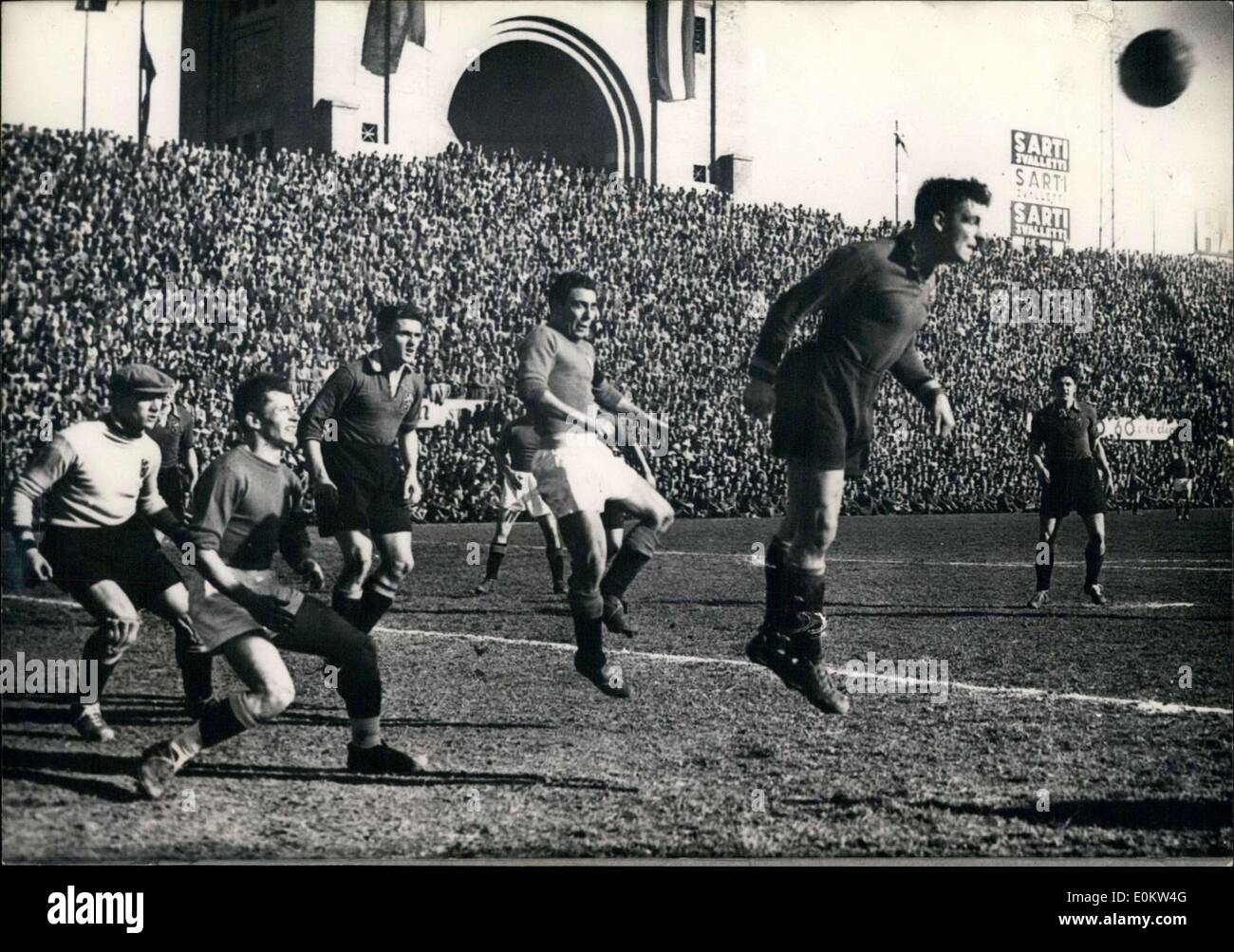 Mar. 07, 1950 Belgium versus Italy in rugby match Stock Photo Alamy