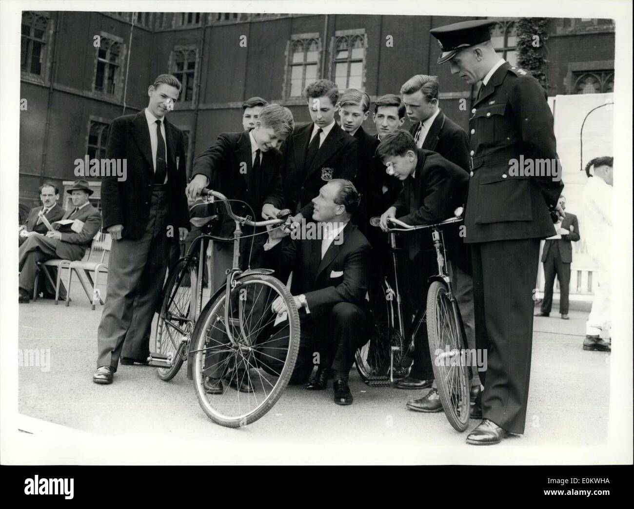 Jun. 16, 1950 - Safe Cycling And Motor Cycling Campaign: A nationwide road safety campaign was launched today and will continue Stock Photo