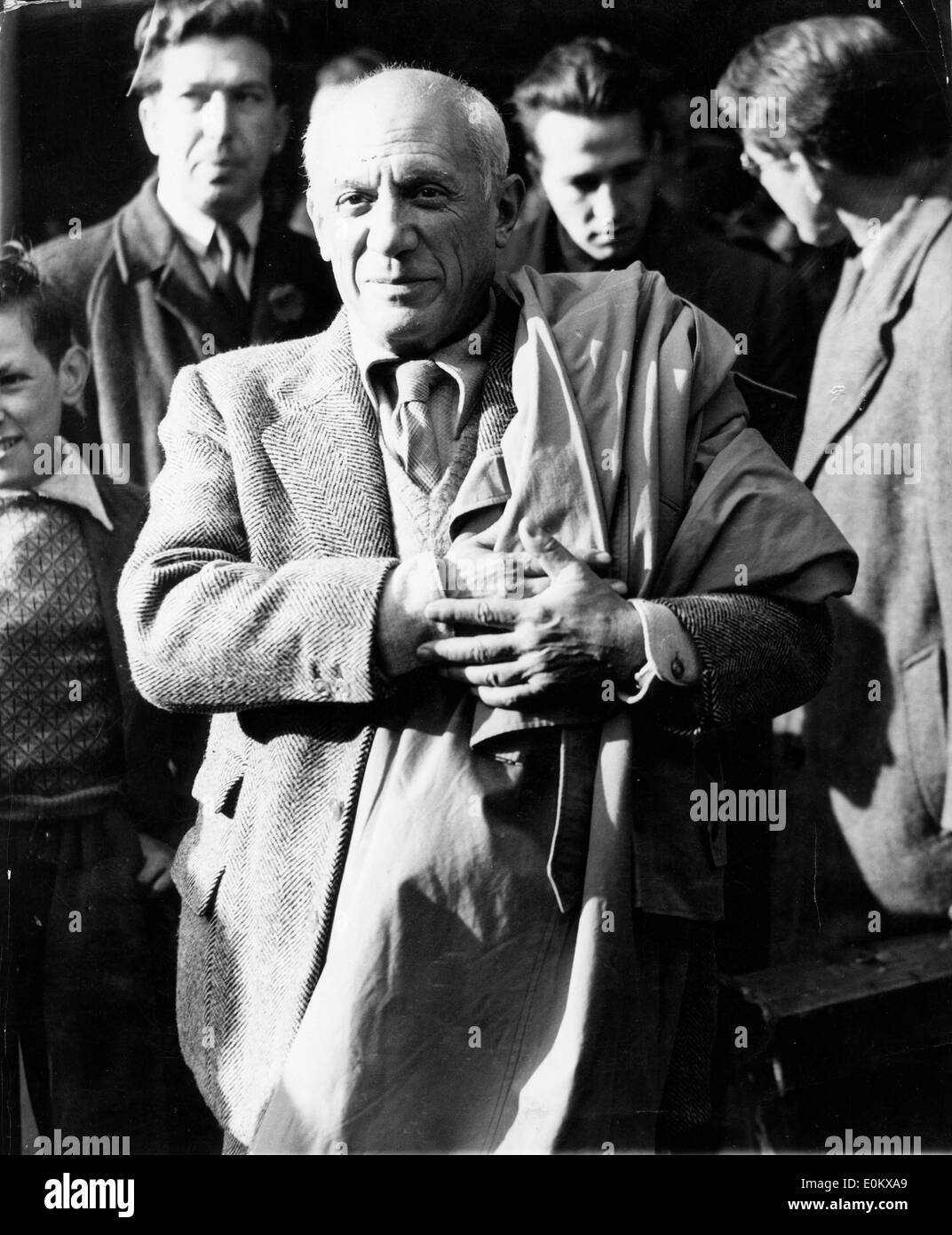 Artist Pablo Picasso at Victoria for a Communist conference Stock Photo