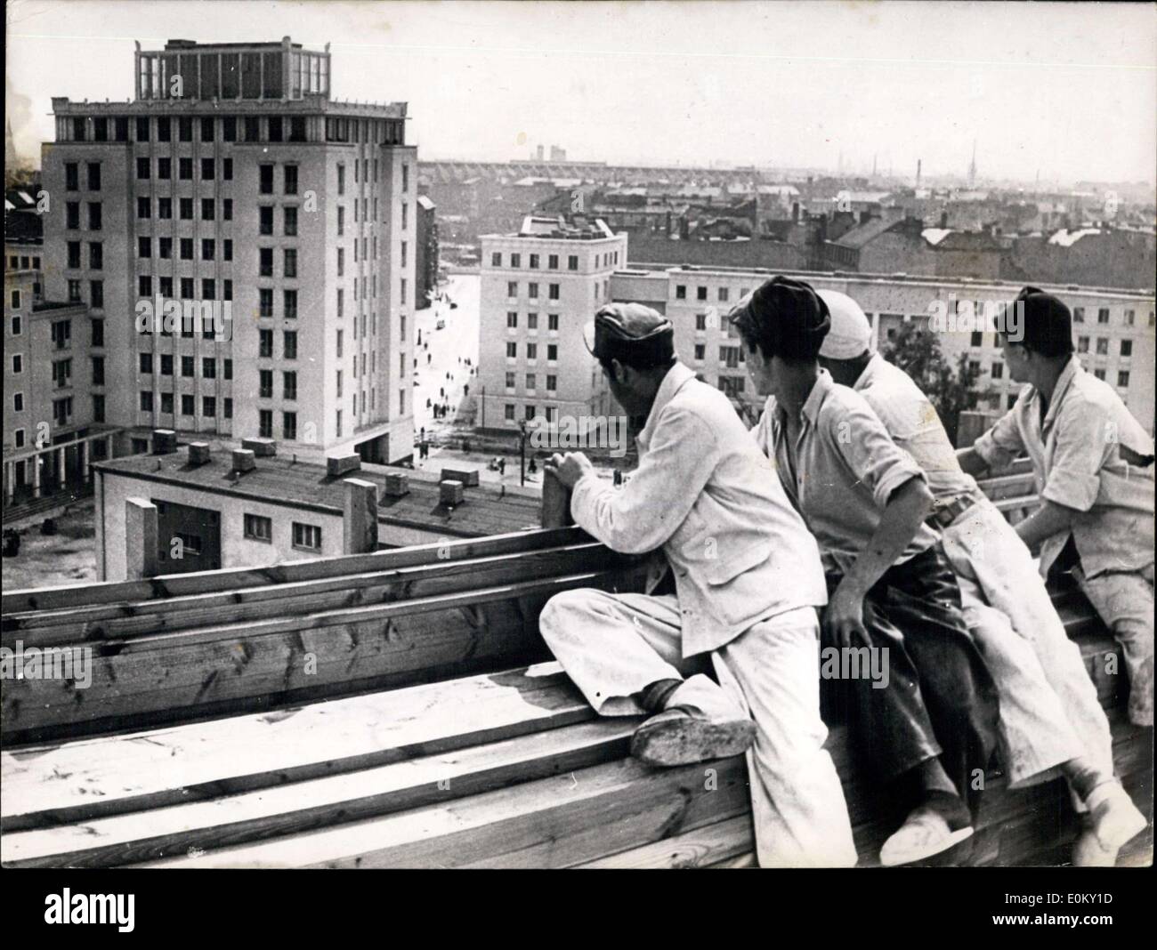Sep. 09, 1952 Stalin avenue in East Zone of Berlin it is like a show