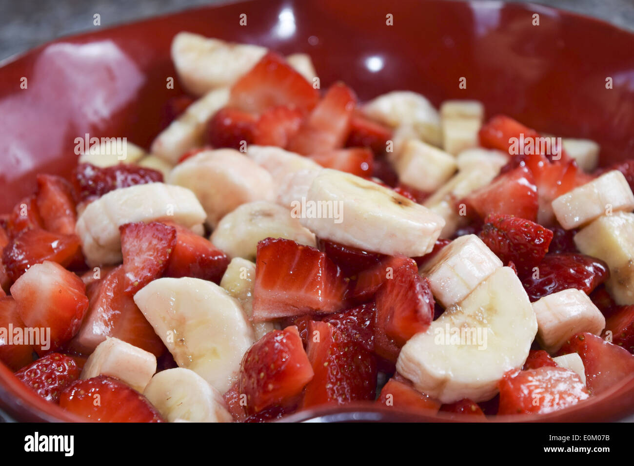 traditinal mediterranean recipe: fruit salad Stock Photo