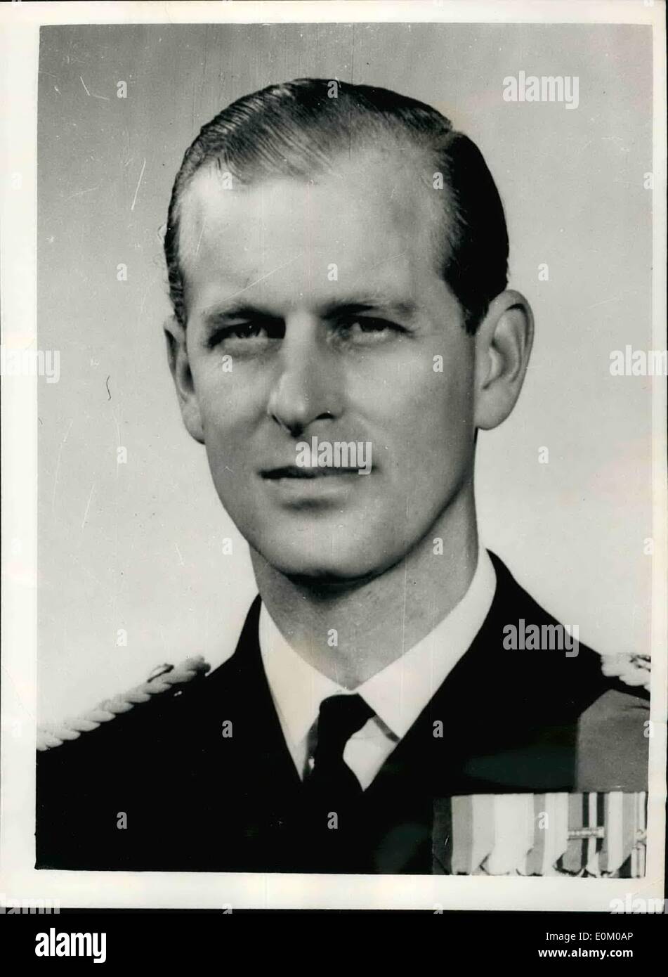 Jan. 01, 1953 - The Duke Of Edinburgh Begins To Lose His Hair: In common with so many young men of the day - His Royal Highness Stock Photo