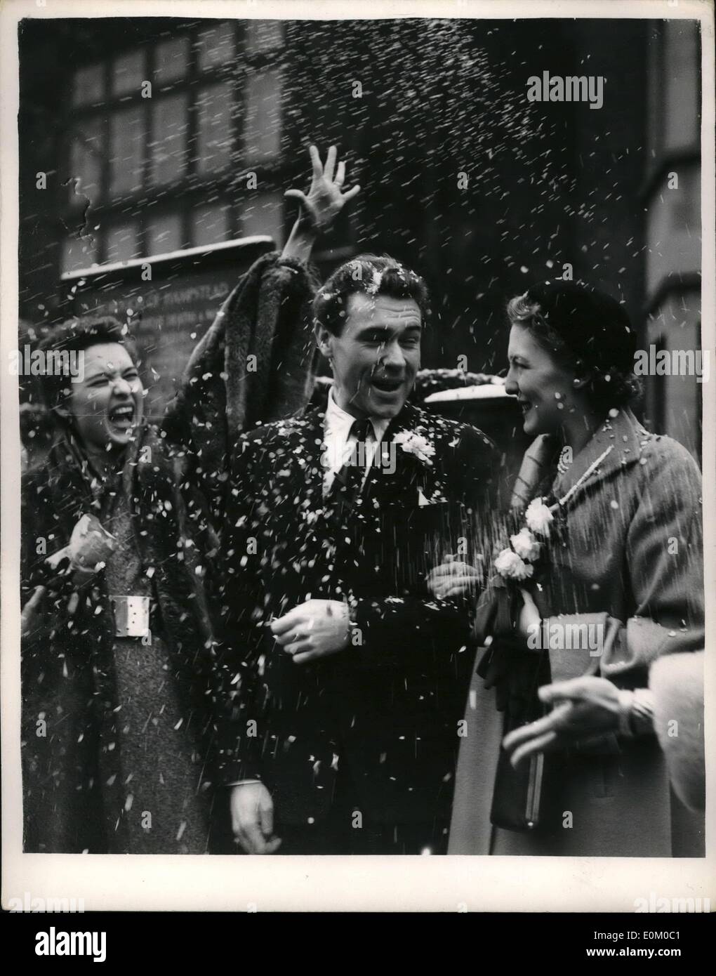 Feb. 02, 1953 Theatrical st. valentine's day wedding. the wedding took place today at the