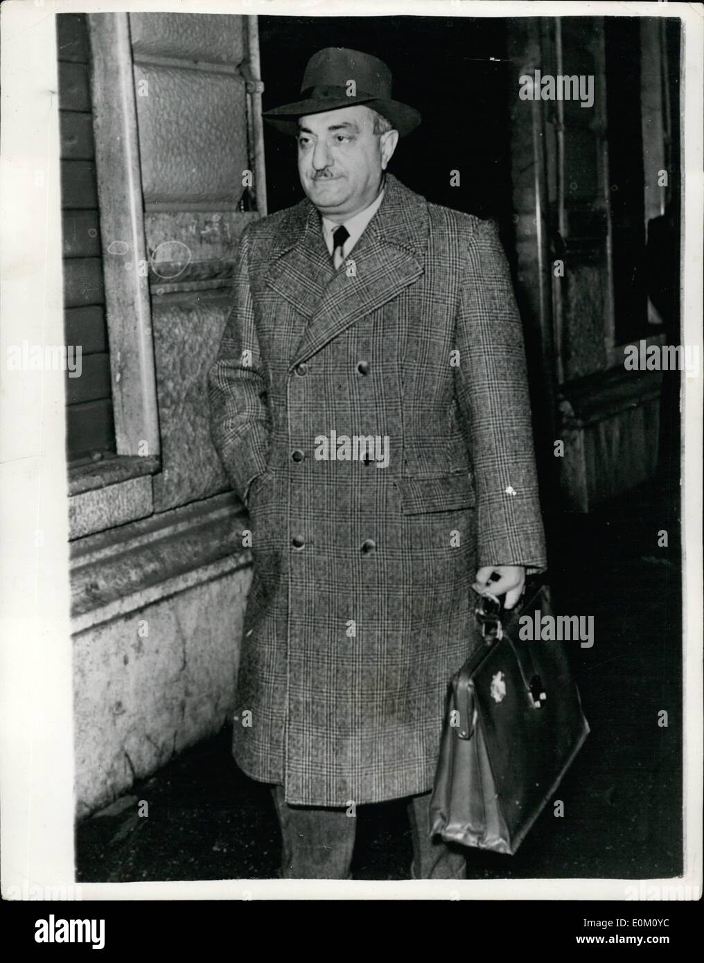 Jan. 01, 1953 - More Tankers For Persia -- Italian Company Chief's Assurance: Signor Mortillaro, managing director of the Supor, which is bringing 5,000 tons of fuel oils from Persia in the Miriella, 3, 457 tons, has said that his company will send more tankers soon to Persia, Signor Mortillaro, who returned recently from Teheran, said the Miriella was coming by the Suez Canal Stock Photo