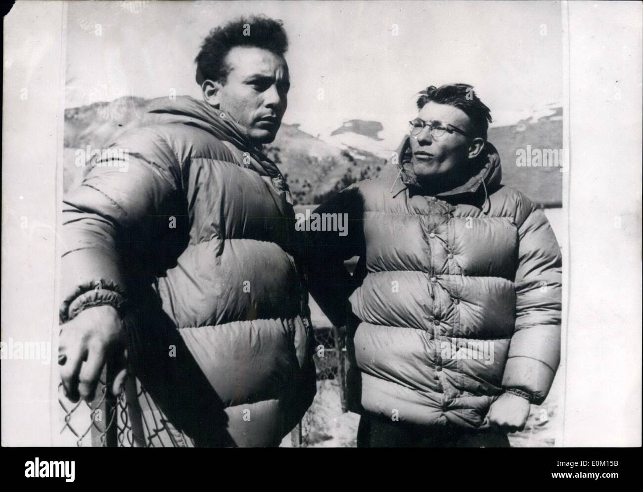 Mar. 03, 1953 Famous Mountain Climbers Killed The two survivors coupe (right) and Ogier who