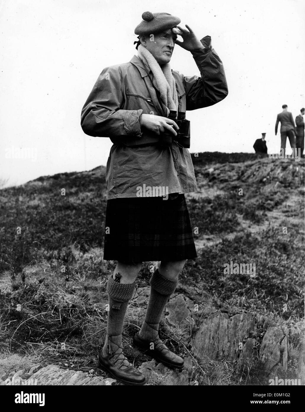 The 11th Duke of Argyll watches filming of 'Rob Roy' Stock Photo