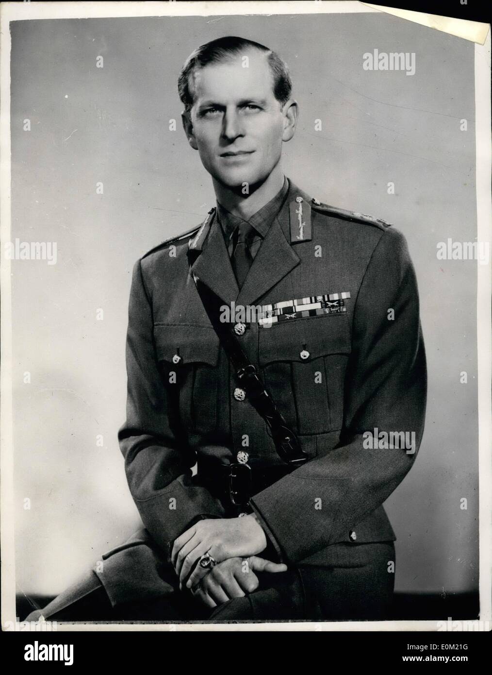Mar. 03, 1953 - H.R.H. Duke of Edinburgh - Field Marshal of the Army. Photo  shows H.R.H. The Duke of Edinburgh wearing his new uniform as Field Marshal  of the Army Stock Photo - Alamy