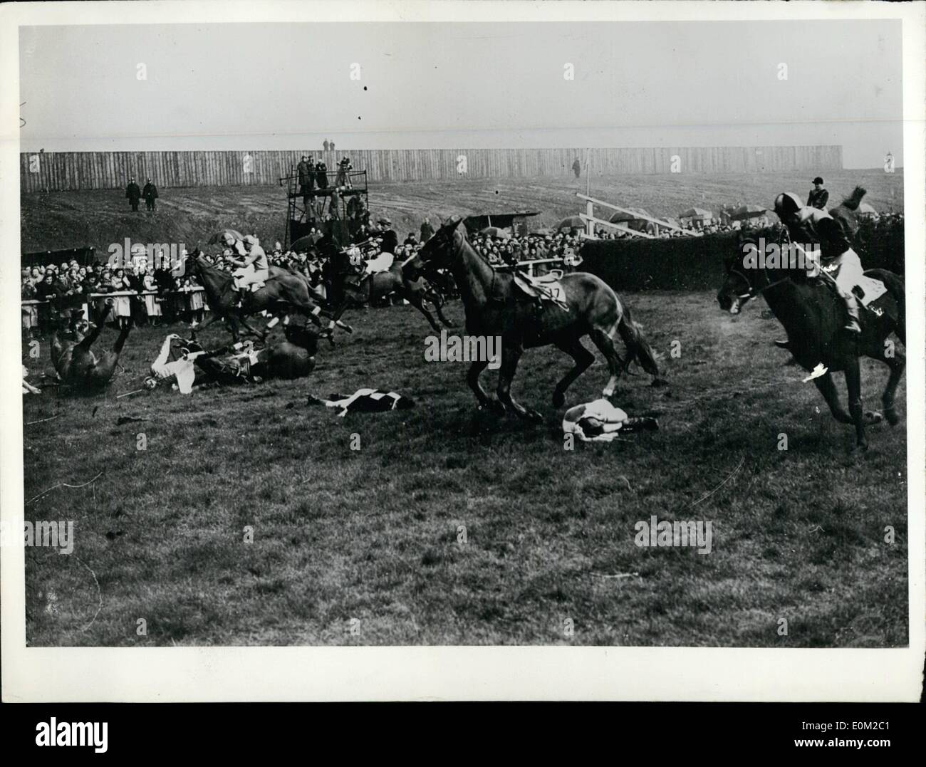 Apr. 04, 1953 - ''Teal,'' of the H. Lane stall, along with his jockey A ...
