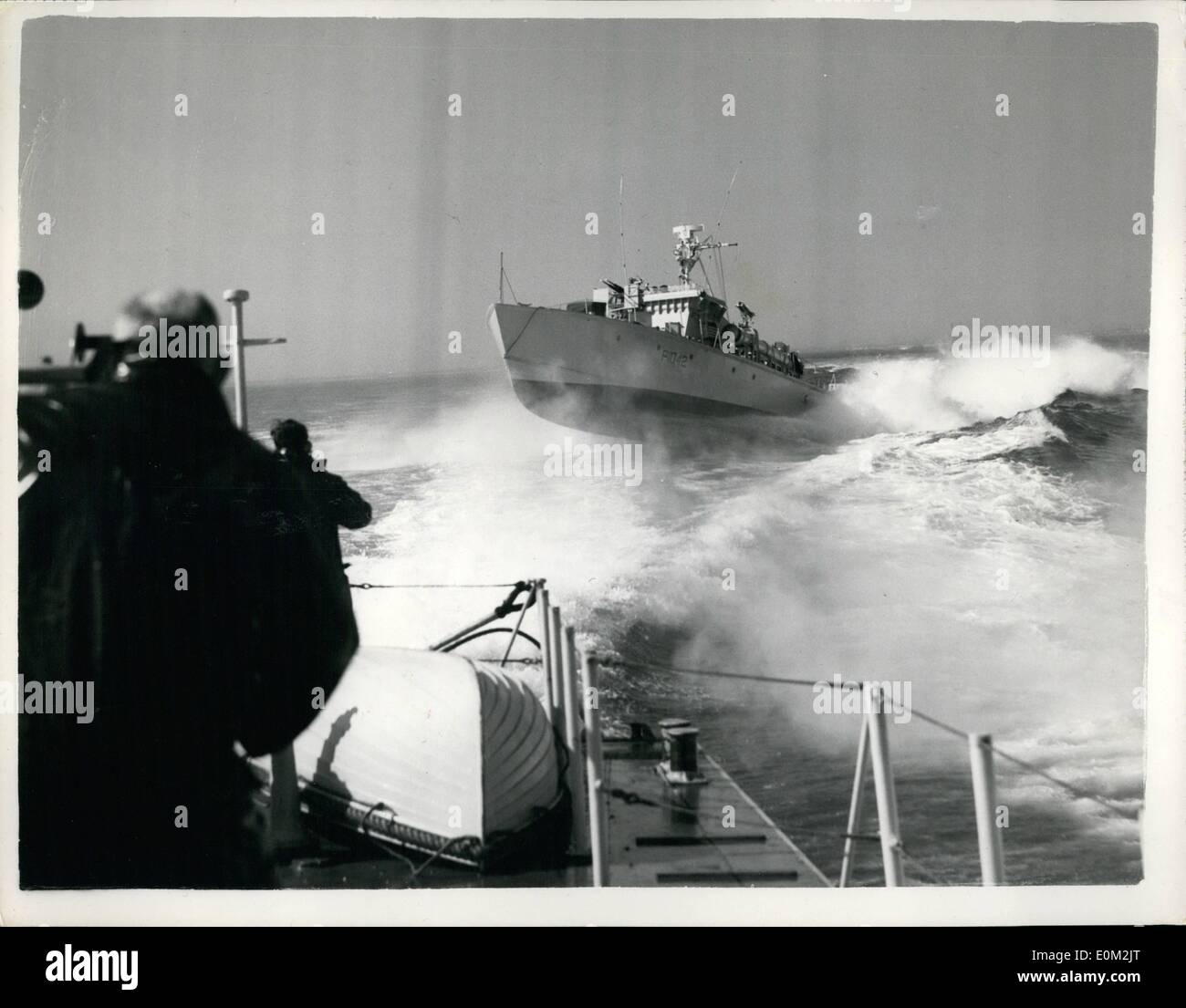 Apr. 04, 1953 - Fast Patrol boat at Exercise: Her Majesty's Fast Patrol Boat, Gay Bombairdier, first of the Gay Class, built by Stock Photo