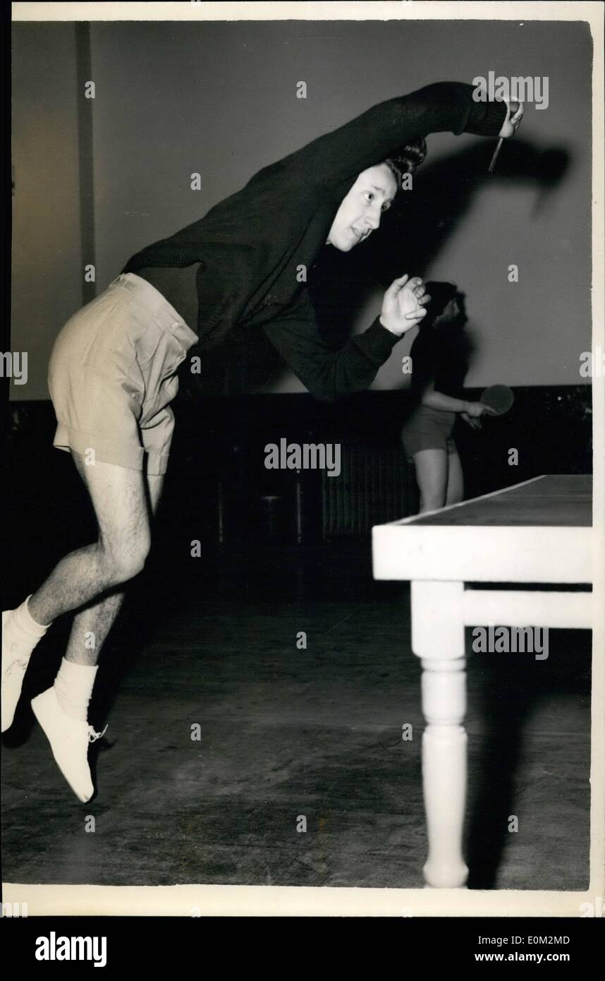 Apr. 04, 1953 Table Tennis Championships at Wembley. The Junior class