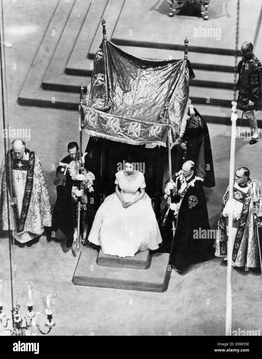 Queen Elizabeth II's coronation ceremony Stock Photo